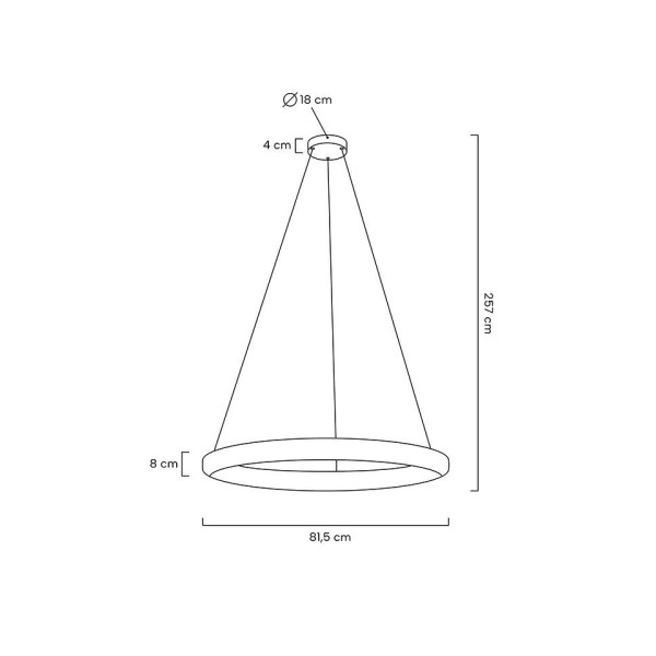 MOOSEE lampa wisząca LIBERTY 80 złota